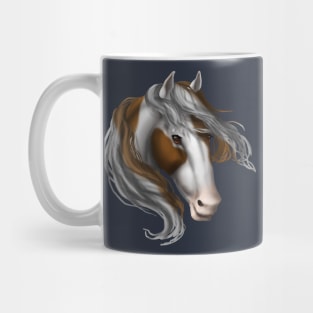 Horse Head - Brown Paint Blue Eyes Mug